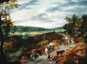 Ladrões Atacando um Comboio de Viajantes, 1656