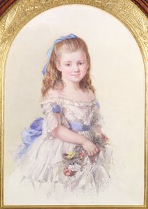Retrato de Winifred Mary Bombass, dez anos, 1872 de Isabel Oakley Naftel