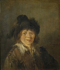Auto-retrato - Auto-retrato, por Ostade, Isaac van . Óleo sobre madeira