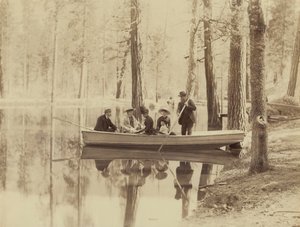 Cena no lago Stella, estação de Wawona, 1880 (foto) de Isaiah Taber