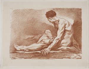 Modelo masculino sentado de Isak Henningsen