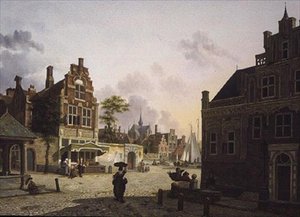 Vista de uma cidade de Isidor Verheyden