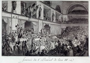 Revolução Francesa: o Dia da Insurreição Popular contra a Fome no I Prairial do Ano III (20/05/1795): a população invadiu a Convenção e massacrou o deputado Jean Bertrand Feraud (1759-1795), encarregado do abastecimento de Paris, que op de Isidore Stanislas Helman