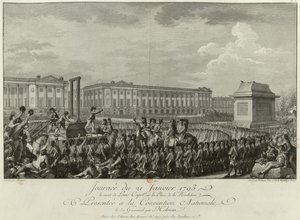 A execução de Luís XVI na Praça da Revolução em 21 de janeiro de 1793, 1794