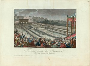 O Festival da Federação em Champ de Mars em 14 de julho de 1790, 1790.