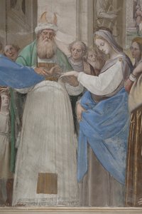 Detalhe do casamento da Virgem Maria, 1634 de Isidoro Bianchi