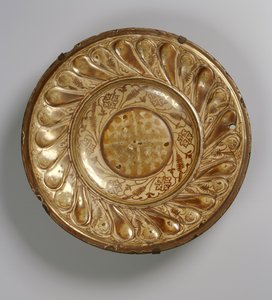 Prato decorado, mourisca (faiança) de Islamic School