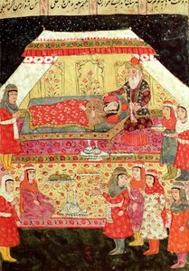 Harem Scene, ilustração do &39;Shahnama&39; (Livro dos Reis), de Abu&39;l-Qasim Manur Firdawsi (c.934-c.1020) de Islamic School