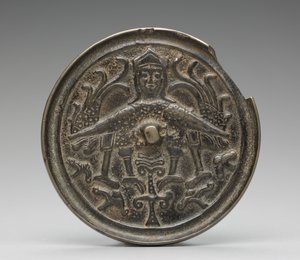Espelho com uma Harpia (bronze com chumbo) de Islamic School
