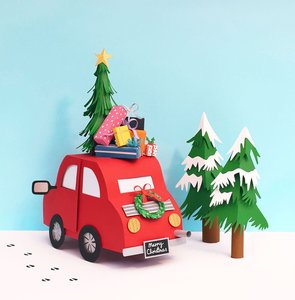 Conduzindo para casa no Natal, 2016 (papel) de Isobel Barber