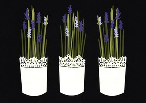 Vasos de lavanda, 2014 (papel) de Isobel Barber