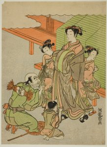Implorando por esmolas de Isoda Koryusai