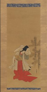 Cortesão-dançarina Shirabyoshi para o ano novo, 1764-88. de Isoda Koryusai