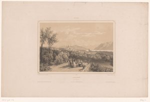 Vista de Lausana Lausana. Vue generale (título no objeto) Rostos na Suíça (título da série) Suisse (título da série no objeto) de Isodore Laurent Deroy
