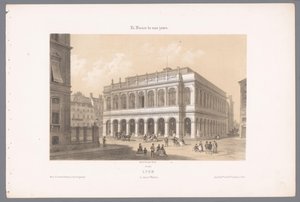 Vista da Ópera de Lyon Lyon. Le Grand Theatre (título no objeto) França contemporânea (título da série) La France de nos jours (título da série no objeto)