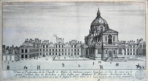Vista da Capela e da Maison de Sorbonne (gravura) de Israel the Younger Silvestre