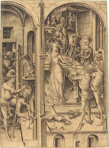Decapitação de São João Batista, c. 1480. de Israhel van Meckenem