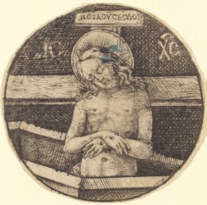 Cristo como o Homem de Dores, c. 14701480. de Israhel van Meckenem