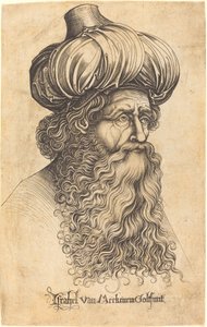 Cabeça de um homem idoso de Israhel van Meckenem