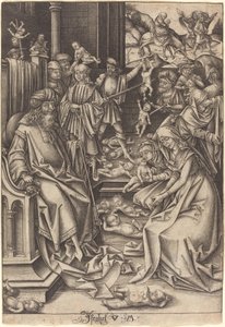 Massacre dos Inocentes, c. 14901500. de Israhel van Meckenem
