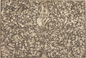 Painel Ornamento com Dois Amantes de Israhel van Meckenem