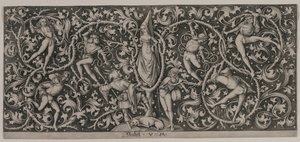 Ornamento com Dança dos Amantes de Israhel van Meckenem