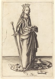 Santa Catarina, c. 14801490. de Israhel van Meckenem