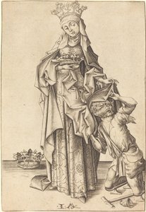 Santa Isabel da Turíngia, c. 14751480. de Israhel van Meckenem