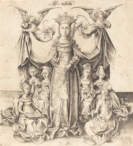 Santa Úrsula e suas donzelas, c. 14751480. de Israhel van Meckenem