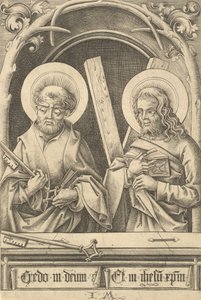 Santos Pedro e André, c. 14801485. de Israhel van Meckenem