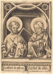 Santos Tomé e Tiago Menor, c. 14801485. de Israhel van Meckenem