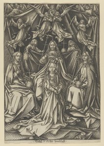 A Coroação da Virgem, de A Vida da Virgem. de Israhel van Meckenem