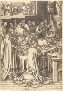 A Morte da Virgem, c. 14901500. de Israhel van Meckenem