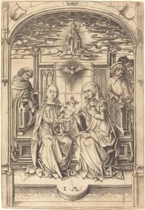 A Sagrada Família, c. 14751480. de Israhel van Meckenem