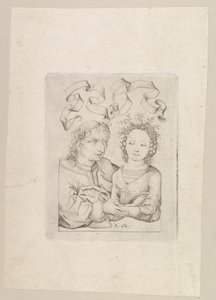 O casal mal combinado, c. 1480-90. de Israhel van Meckenem