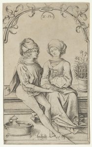 Os Amantes. de Israhel van Meckenem