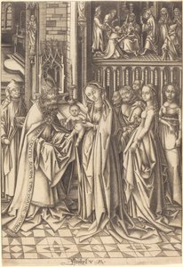 A Apresentação no Templo, c. 14901500. de Israhel van Meckenem