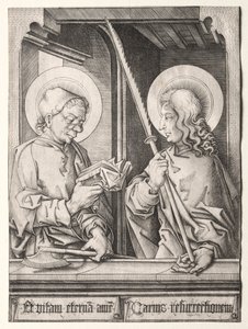 Os doze apóstolos nas janelas góticas: São Matias e São Judas Tadeu.