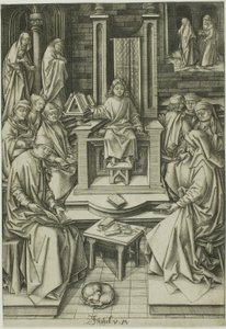 Cristo entre os médicos de Israhel van Meckenem the younger