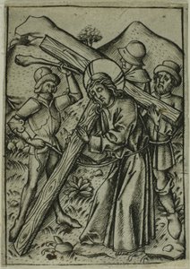 Cristo carregando a cruz de Israhel van Meckenem the younger