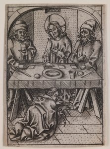 Maria Madalena lavando os pés de Cristo de Israhel van Meckenem the younger