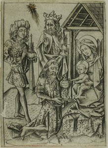 A Adoração dos Magos de Israhel van Meckenem the younger