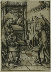 A Anunciação de Israhel van Meckenem the younger