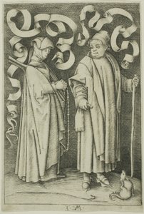 Os frequentadores da igreja de Israhel van Meckenem the younger
