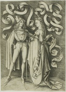 O cavaleiro e a dama de Israhel van Meckenem the younger