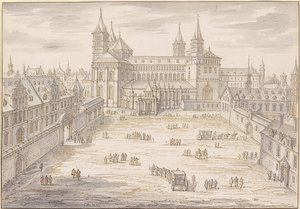 Catedral de Speyer e o Palácio Episcopal. 1621 de Israël Silvestre