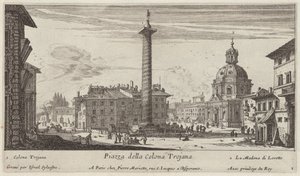 Piazza della Colonna Traiana de Israël Silvestre