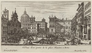 Vista de parte da Piazza Navona em Roma de Israël Silvestre