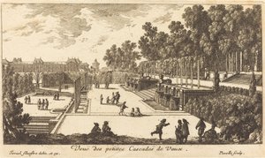Vista das pequenas cachoeiras de Vaux de Israël Silvestre