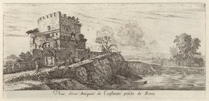 Vista de uma antiguidade de Constantino perto de Roma de Israël Silvestre